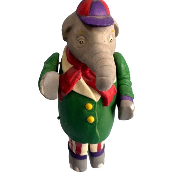 Ceramic Elephant Ornament With Articulated Arms & Legs 5 1/2" - Picture 7 of 7